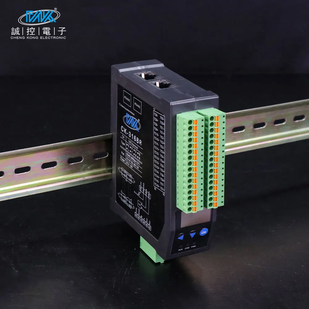 CK-3168R 16-Channel K-Type Thermocouple Input RS485 Intelligent Data Acquisition Card Modbus RTU Bus Expansion Module for PLC 16
CK-3168R 16-Channel K-Type Thermocouple Input RS485 Intelligent Data Acquisition Card Modbus RTU Bus Expansion Module for PLC 16