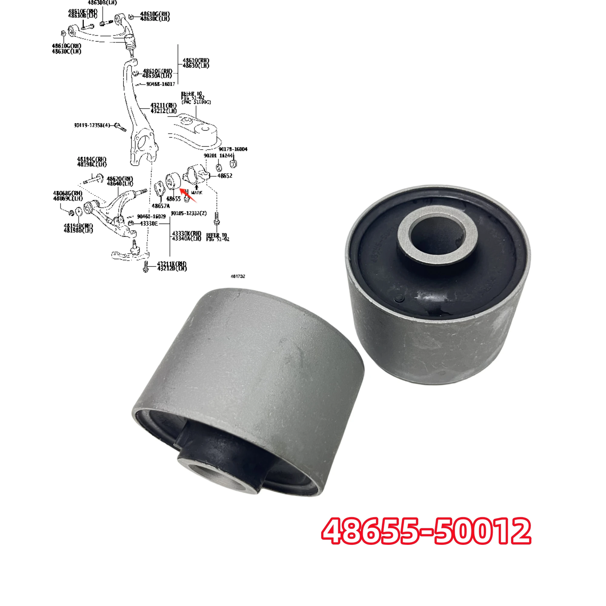1Pcs Front Lower Suspension Arm Bushing For TOYOTA LEXUS LS430 UCF30 2001-2006 OE 48655-50012 4865550012
1Pcs Front Lower Suspension Arm Bushing For TOYOTA LEXUS LS430 UCF30 2001-2006 OE 48655-50012 4865550012