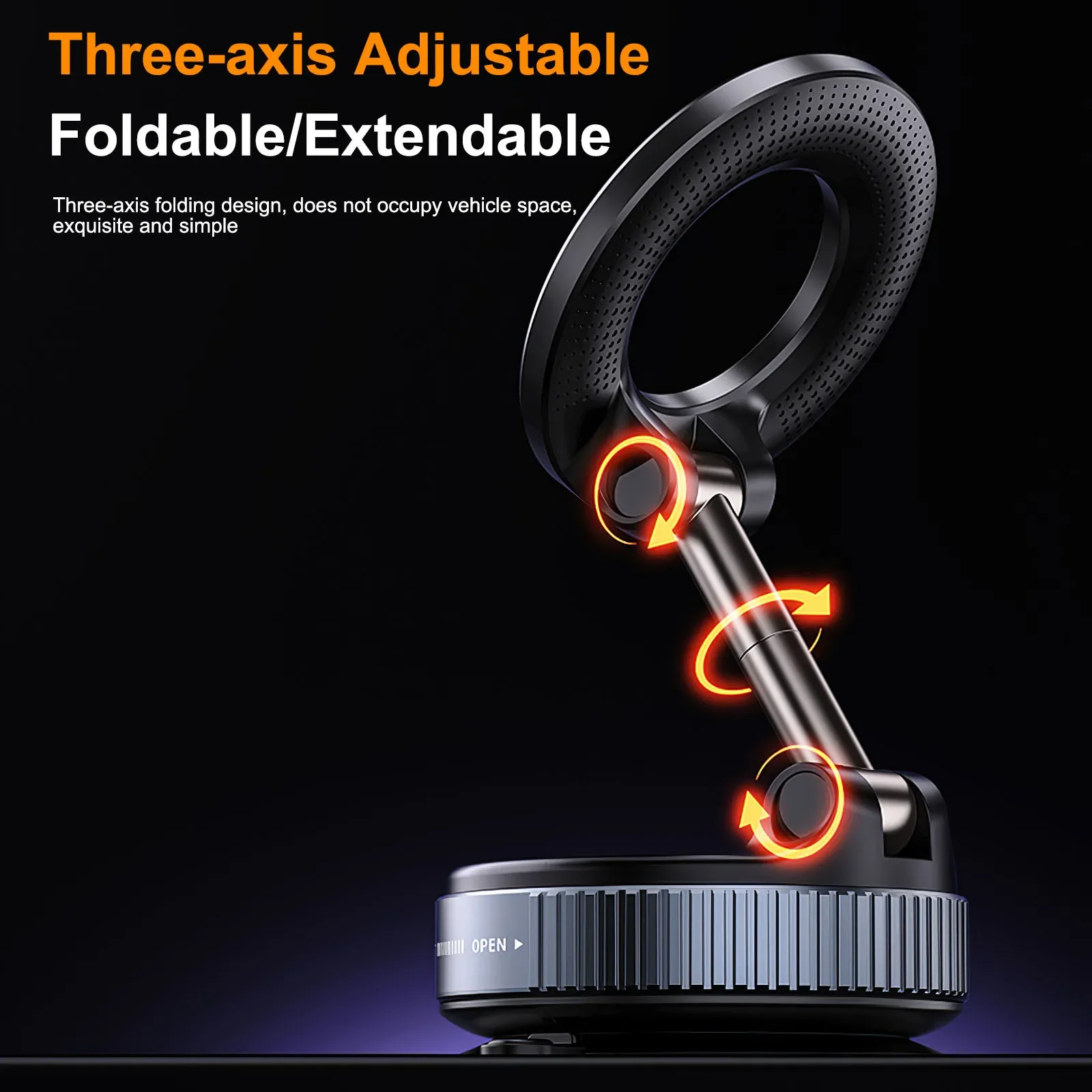 K007 Magnetic Phone Holder, 360° Adjustable, Foldable, Vacuum Mount for Car, Desk, Bathroom, Universal Use Phone ring holder
K007 Magnetic Phone Holder, 360° Adjustable, Foldable, Vacuum Mount for Car, Desk, Bathroom, Universal Use Phone ring holder