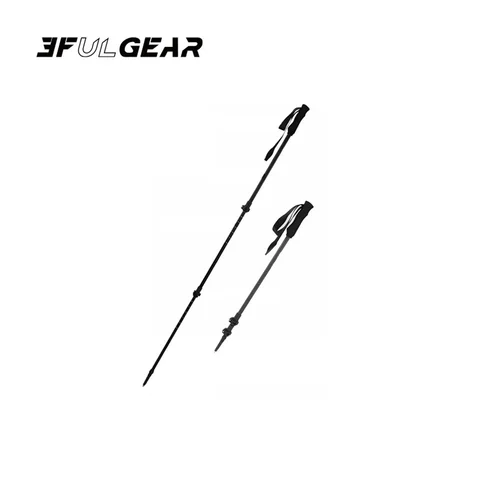 3F UL GEAR Climbing Rod 65-135cm Carbon Fiber/Aluminum Alloy Ultralight Outdoor Camping Cane Folding Walking Stick Eva Handle