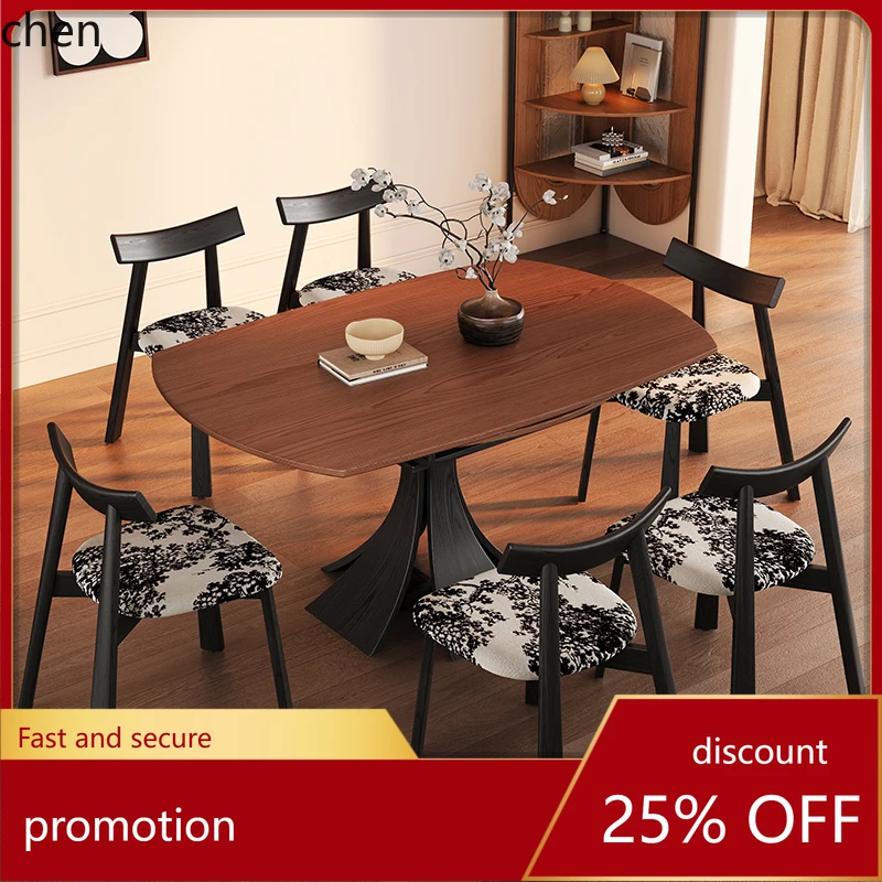 CZ Vintage Style Dining Table Extendable Solid Wood Round Square Dual-use Chair Dining Table and Chair Set
CZ Vintage Style Dining Table Extendable Solid Wood Round Square Dual-use Chair Dining Table and Chair Set