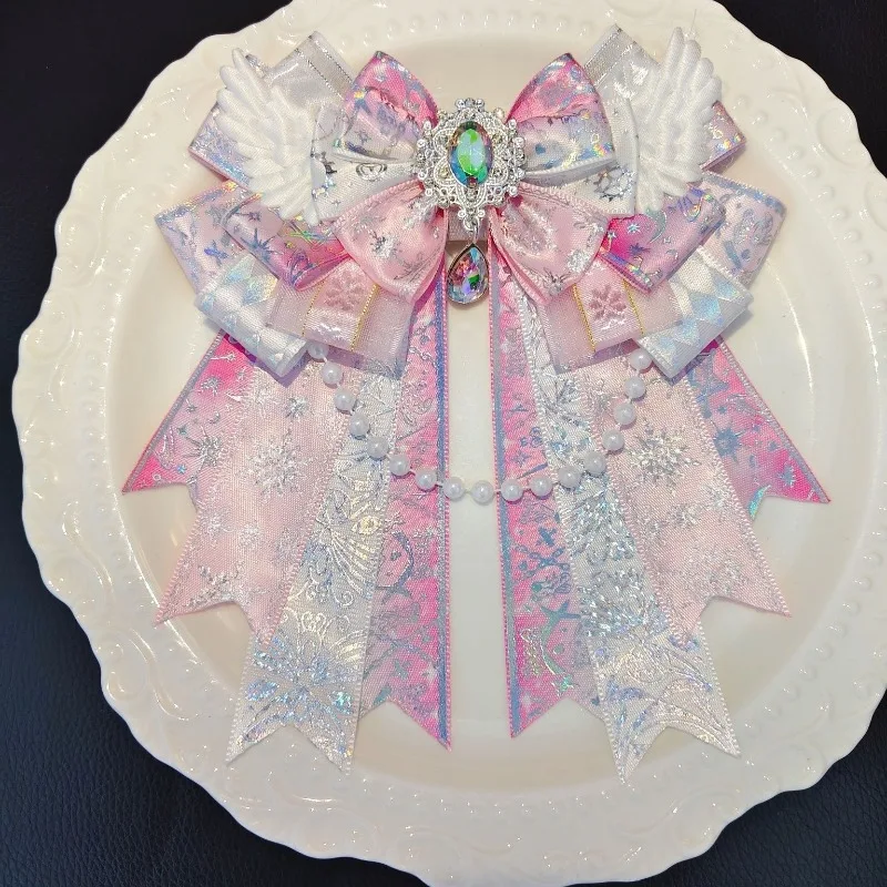 Original Handmade Lolita Bow Cosplay Tie High-end Luxury Rhinestone Brooch Collar Flowers Anime Support Stick Bowkont Accessory
Original Handmade Lolita Bow Cosplay Tie High-end Luxury Rhinestone Brooch Collar Flowers Anime Support Stick Bowkont Accessory