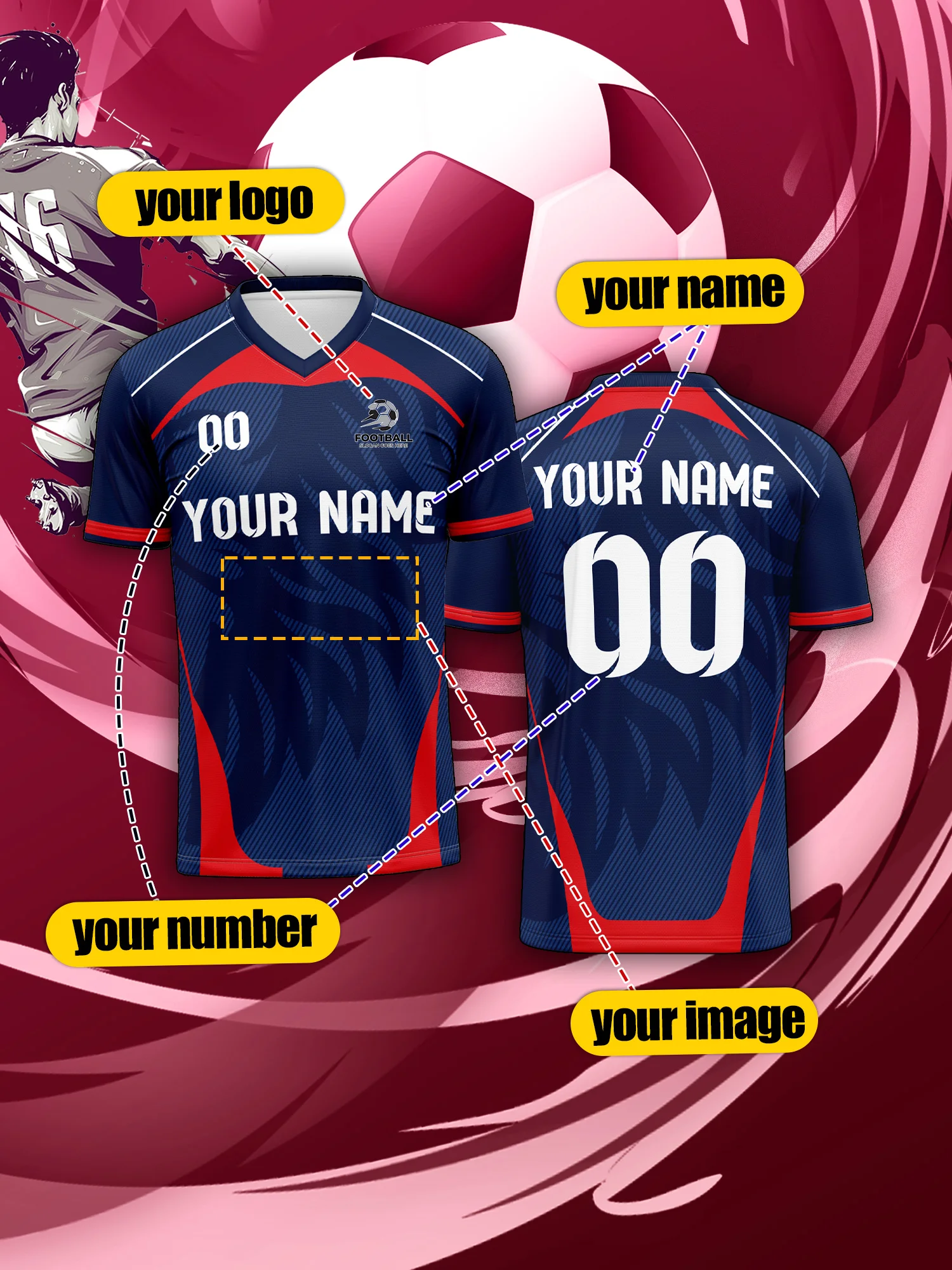 2026 Children's Custom Name and Number Sports V-Neck Jersey, Quick-Drying, Stylish, Heat-Sublimation Technology, Casual Wear
2026 Children's Custom Name and Number Sports V-Neck Jersey, Quick-Drying, Stylish, Heat-Sublimation Technology, Casual Wear