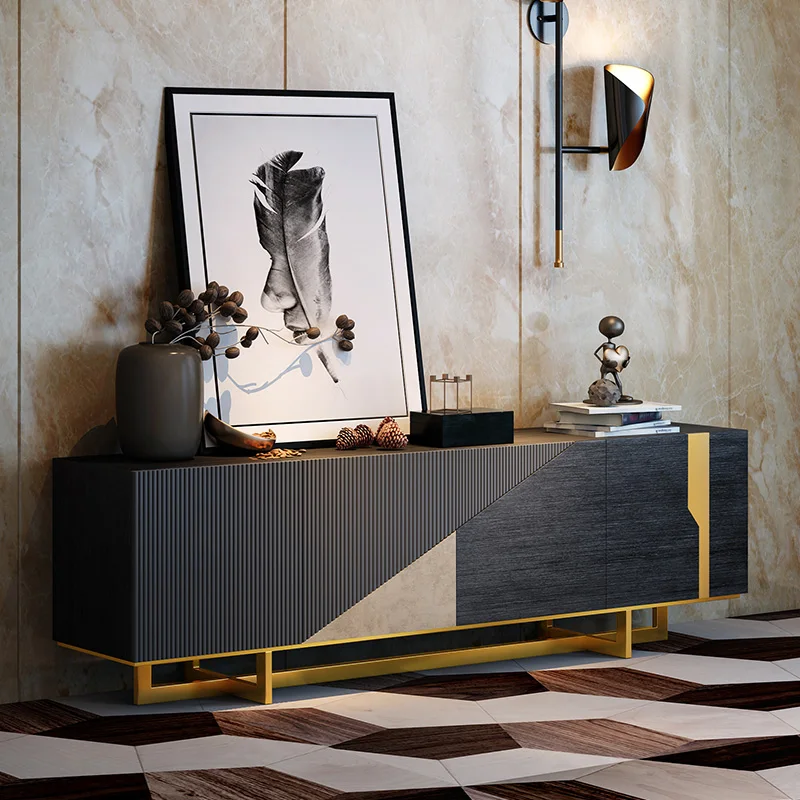 Italian Light Luxury TV Cabinet Creative Rock Plate Black High end Floor Cabinet
Italian Light Luxury TV Cabinet Creative Rock Plate Black High end Floor Cabinet