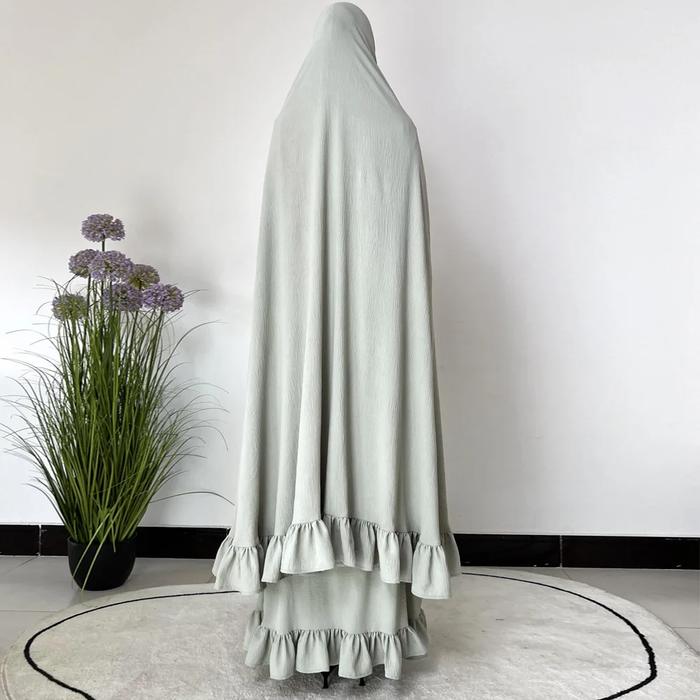 Muslim Sets Two Pieces Prayer Clothing Long Hooded Shirts Hijab Loose Maxi Dress Elastic Waist Women Abaya Garment Burqa Kaftan
Muslim Sets Two Pieces Prayer Clothing Long Hooded Shirts Hijab Loose Maxi Dress Elastic Waist Women Abaya Garment Burqa Kaftan