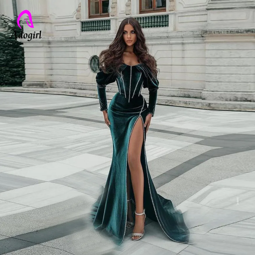 Off Shoulder Sexy Velvet Long Maxi Dress Women's Evening Party Dress Gown High Slit Draped Floor Length Dress Long Train Mermaid
Off Shoulder Sexy Velvet Long Maxi Dress Women's Evening Party Dress Gown High Slit Draped Floor Length Dress Long Train Mermaid