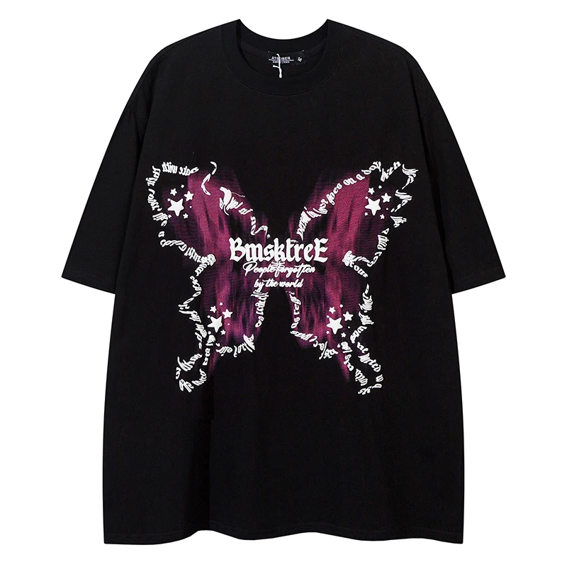 Summer Mens Short Sleeve Tshirts Hip Hop Butterfly Graphic Foaming Print T-Shirts Streetwear Harajuku Casual Cotton Tops Tees
Summer Mens Short Sleeve Tshirts Hip Hop Butterfly Graphic Foaming Print T-Shirts Streetwear Harajuku Casual Cotton Tops Tees