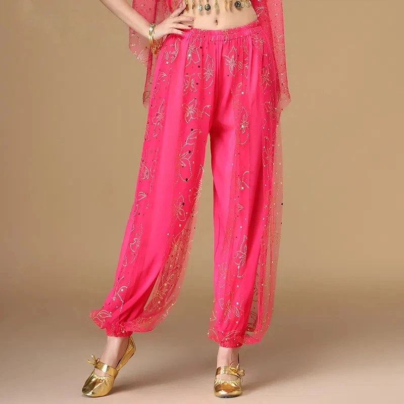 New Ndian Belly Dance Pants Performance Costume Women Shiny Sequins Harem Lantern Pants Practice Outfit Boho Dance Wear
New Ndian Belly Dance Pants Performance Costume Women Shiny Sequins Harem Lantern Pants Practice Outfit Boho Dance Wear