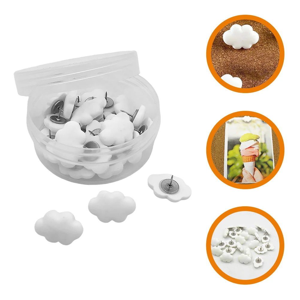 30pcs Cream White Cloud Resin Thumbtacks Cute Decorative Push Pins for DIY Cork Board Handmade Soft Bulletin Map Marking
30pcs Cream White Cloud Resin Thumbtacks Cute Decorative Push Pins for DIY Cork Board Handmade Soft Bulletin Map Marking