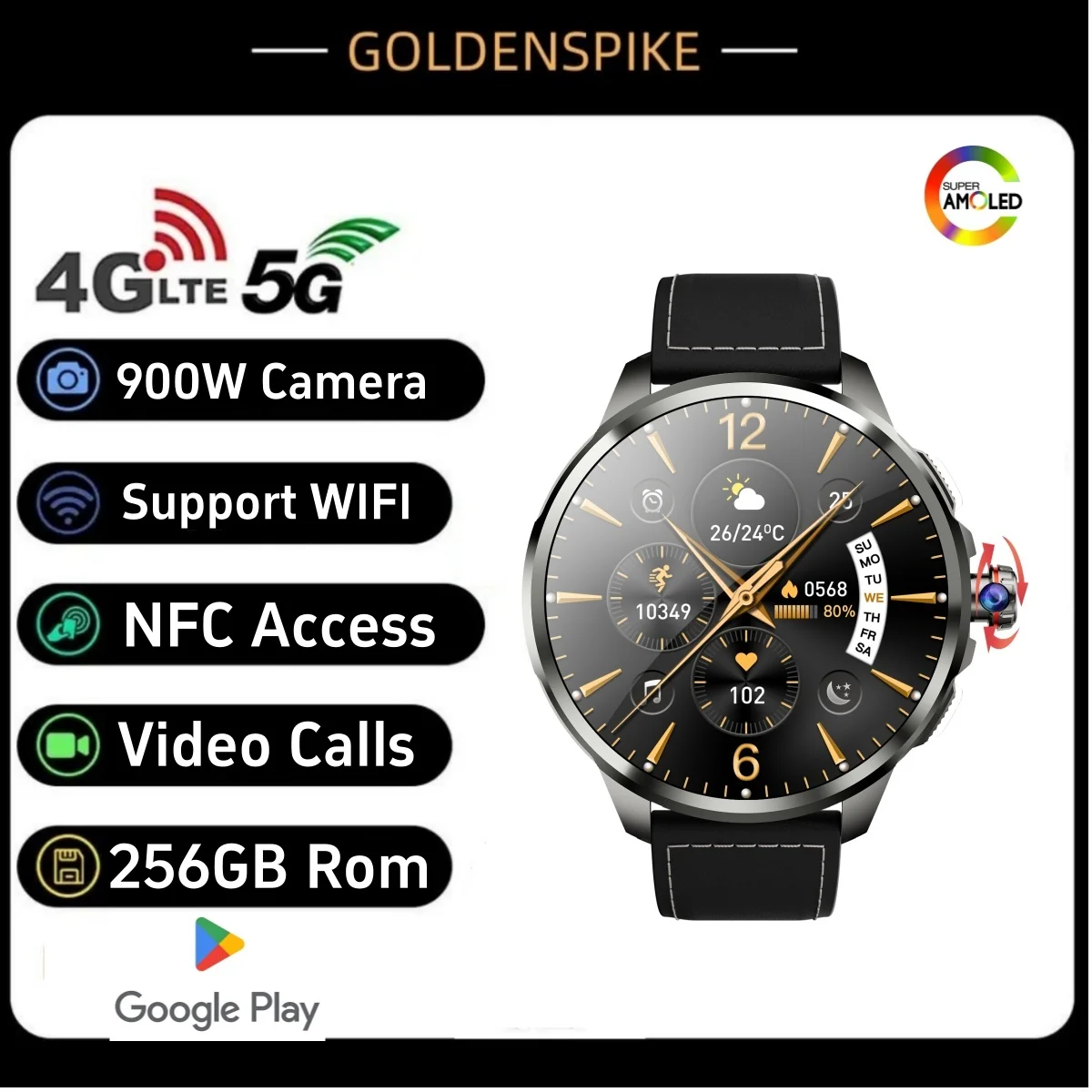 32GB+512GB H99 5G Android Smart Watch With 190° Rotating Camera GPS Position WIFI 1.95inch 720*720 Amoled Sim Card Smartwatch
32GB+512GB H99 5G Android Smart Watch With 190° Rotating Camera GPS Position WIFI 1.95inch 720*720 Amoled Sim Card Smartwatch