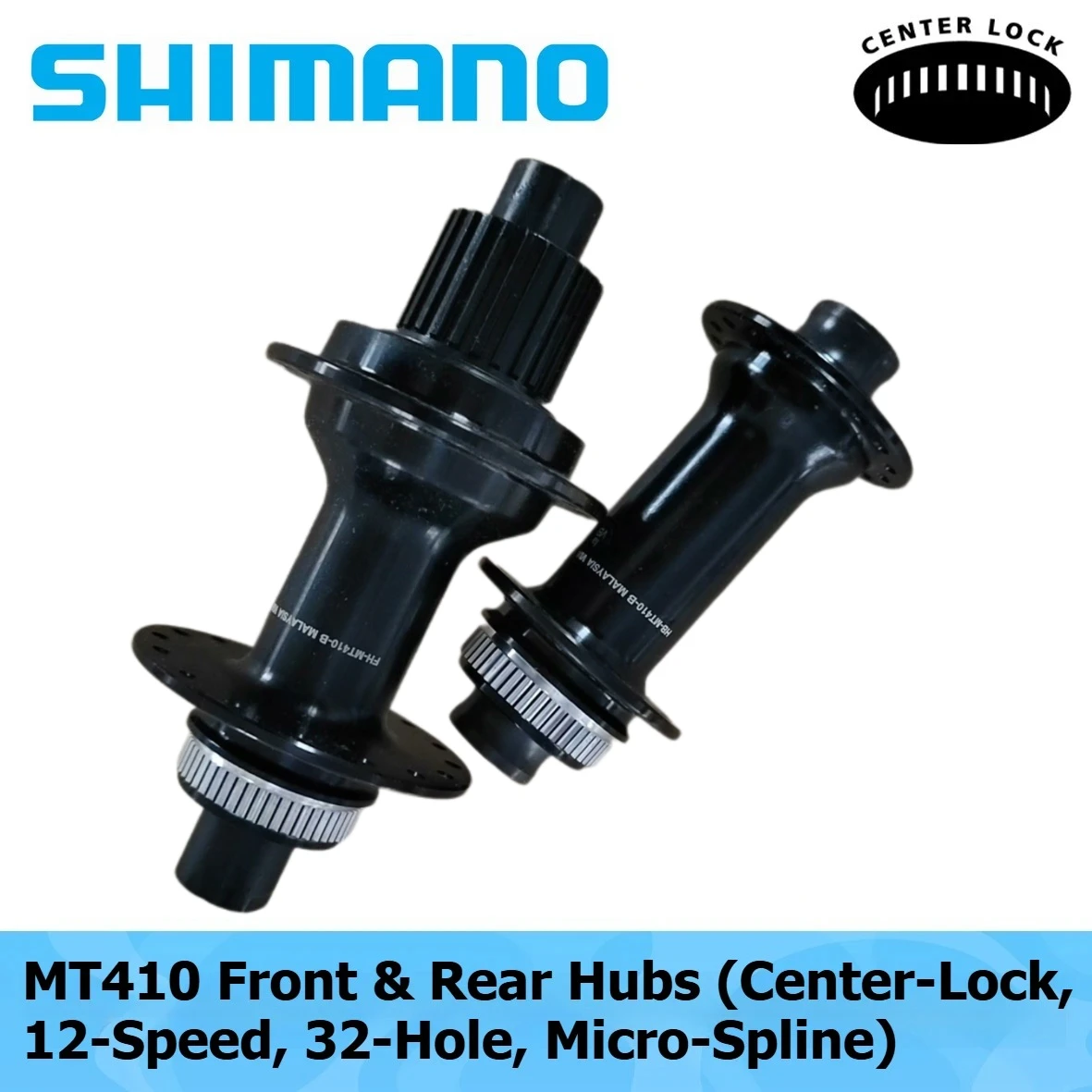 Втулки SHIMANO MT410 передние и задние, Center-Lock, 12-скоростные, 32-отверстные, Micro-Spline
Втулки SHIMANO MT410 передние и задние, Center-Lock, 12-скоростные, 32-отверстные, Micro-Spline