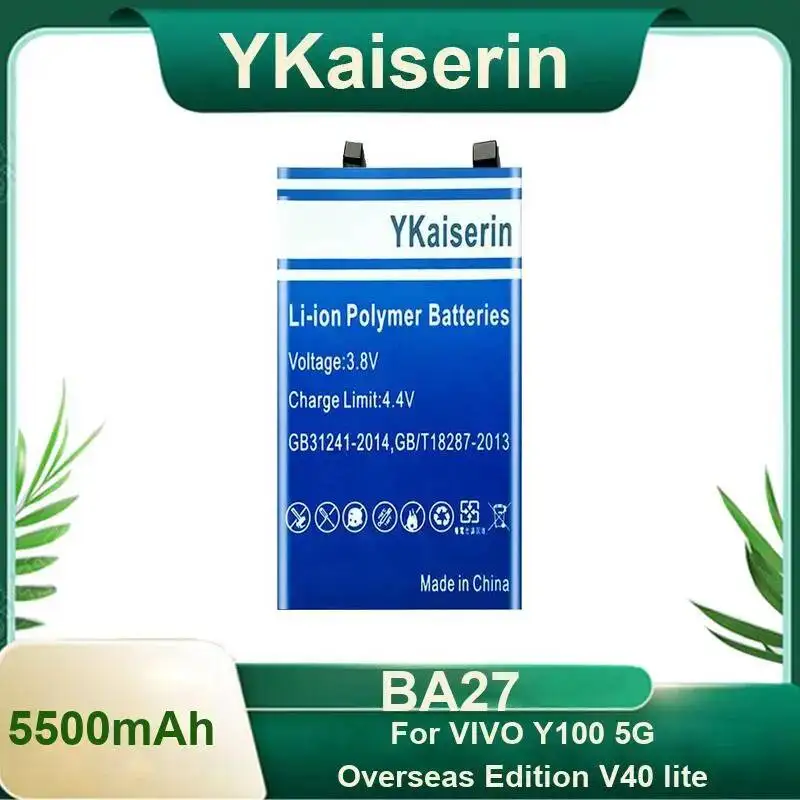 BA27 5500 мАч для Vivo Y100 5G Overseas Edition V40 Lite, хорошая низкотемпературная высокопроизводительная батарея для мобильного телефона
BA27 5500 мАч для Vivo Y100 5G Overseas Edition V40 Lite, хорошая низкотемпературная высокопроизводительная батарея для мобильного телефона