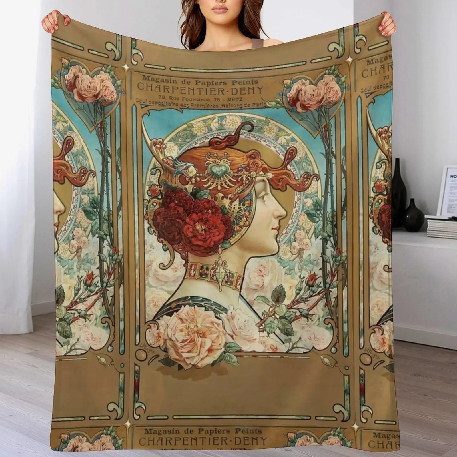 HD. Red Haired Girl, Vintage advert , by Louis Hingre . Art Nouveau style beautiful design / 1900 Throw Blanket
HD. Red Haired Girl, Vintage advert , by Louis Hingre . Art Nouveau style beautiful design / 1900 Throw Blanket