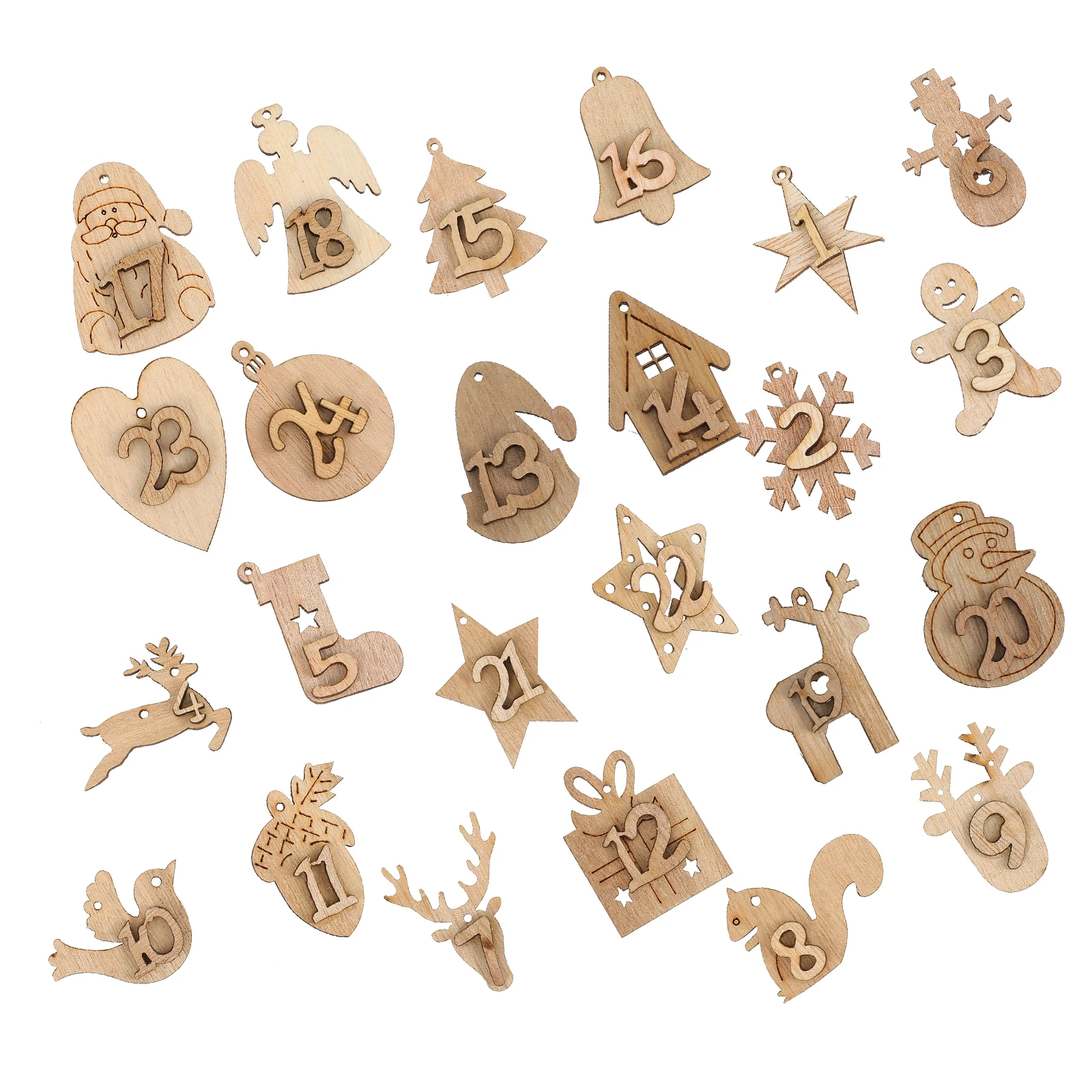 Wooden Hanging Countdown Decor Christmas Ornaments Festive Advent Calendar Creative DIY Holiday Crafts Safe
Wooden Hanging Countdown Decor Christmas Ornaments Festive Advent Calendar Creative DIY Holiday Crafts Safe