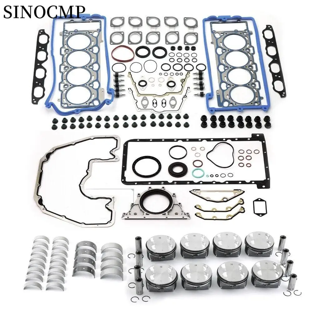 N62B48 N62TUB48 V8 Поршни для ремонта двигателя, прокладки, комплект для капитального ремонта 11257542292 11247548795 11127530256 для BMW E63 E66 X5 550i
N62B48 N62TUB48 V8 Поршни для ремонта двигателя, прокладки, комплект для капитального ремонта 11257542292 11247548795 11127530256 для BMW E63 E66 X5 550i