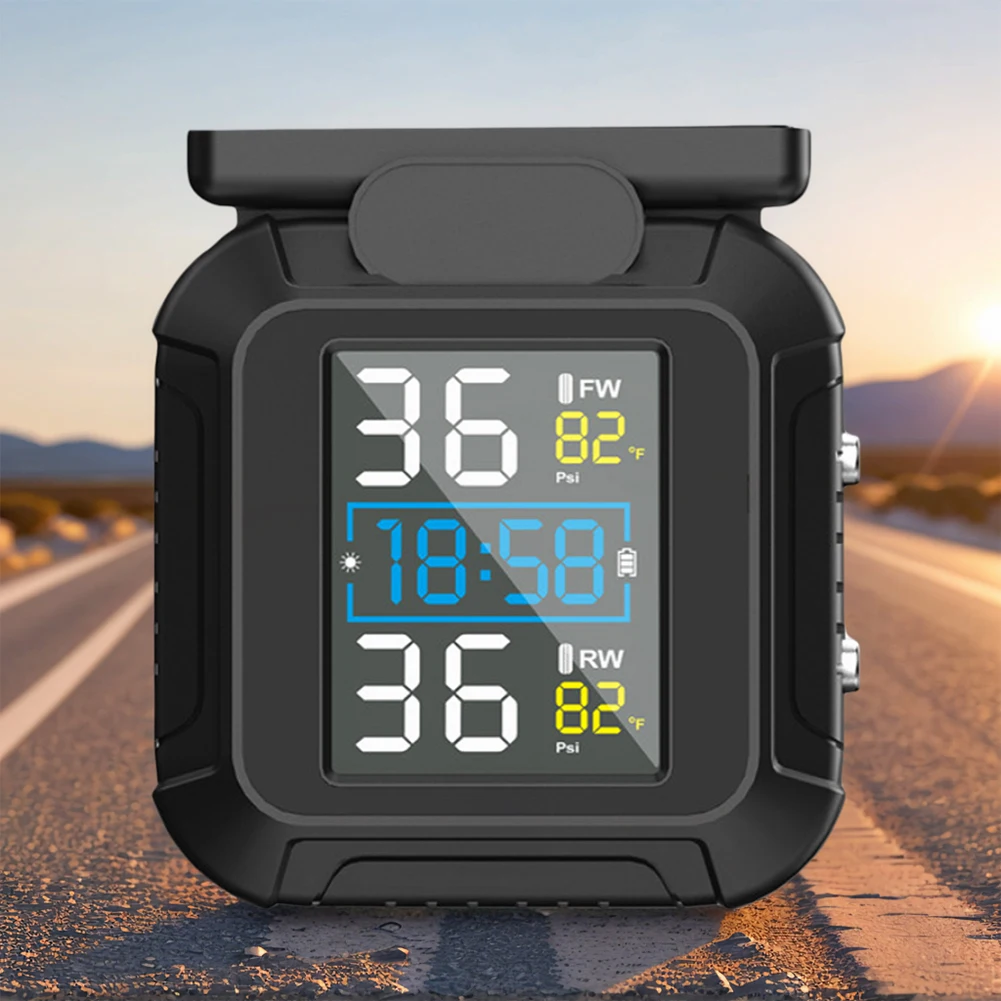 USB Solar Charging Motorcycle Tire Pressure Monitoring System with 2 External Sensors Tyre Pressure Monitor System Waterproof
USB Solar Charging Motorcycle Tire Pressure Monitoring System with 2 External Sensors Tyre Pressure Monitor System Waterproof