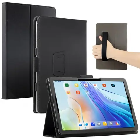 For Digma Pro HIT 16 4G 10.4" Tablet PC PU Leather  Case Cover with Hand Strap