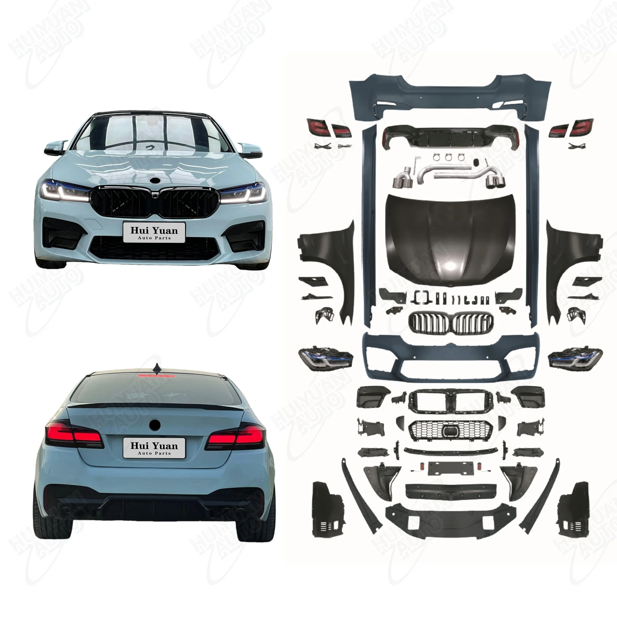 High Fitment for 5 Series F10 F18 2011-2017 Upgrade to G30 LCI F90 M5 Design Bodykit Car Bumper Hood Headlight
High Fitment for 5 Series F10 F18 2011-2017 Upgrade to G30 LCI F90 M5 Design Bodykit Car Bumper Hood Headlight