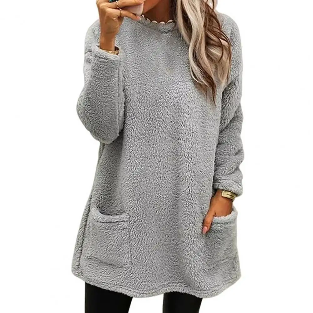Winter Women Warm Dress Elegant O Neck Simple Casual Loose Women Plush Mini Dresses Long Sleeve Warm Party Dress Vestidos
Winter Women Warm Dress Elegant O Neck Simple Casual Loose Women Plush Mini Dresses Long Sleeve Warm Party Dress Vestidos