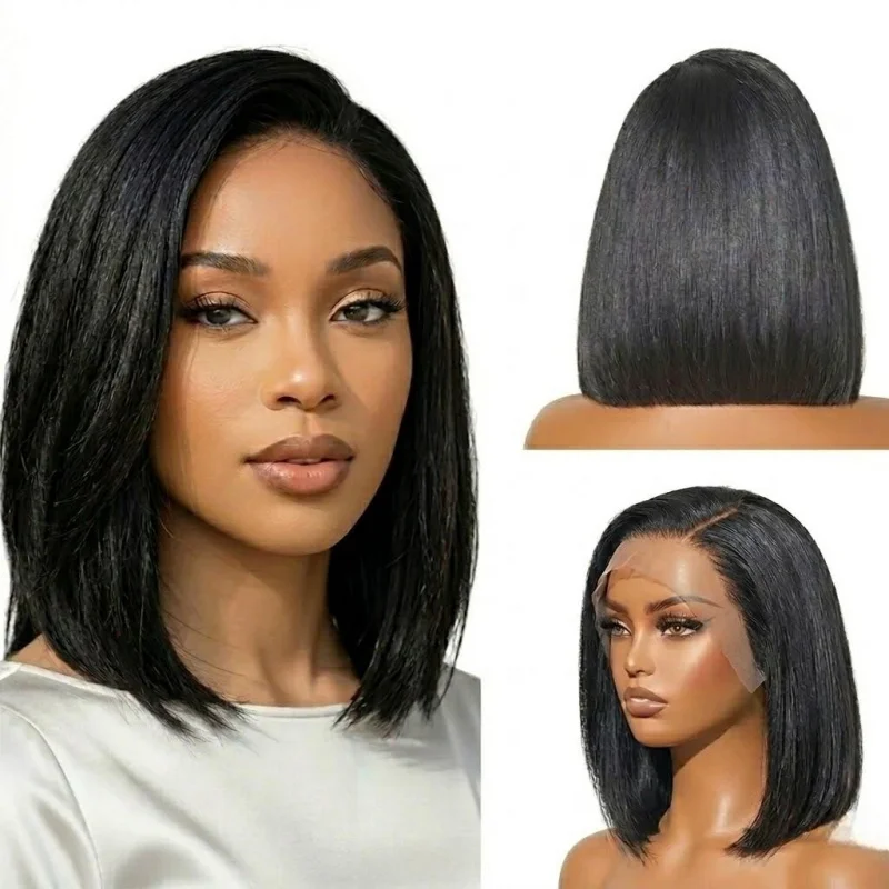 10 Inch Short Black Straight Synthetic Wig, Glueless Pre Cut Lace Front Design, Natural Looking Hair Wig for Women Daily Wear
10 Inch Short Black Straight Synthetic Wig, Glueless Pre Cut Lace Front Design, Natural Looking Hair Wig for Women Daily Wear