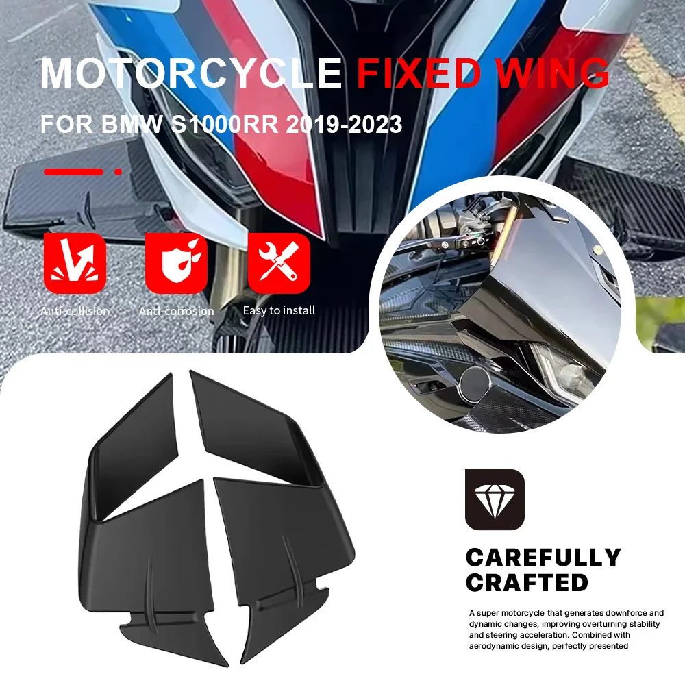 Motorcycle Front Aerodynamic Fixed Wing For BMW S1000RR S 1000 RR 2019-2023 ABS Side Winglets Windshield Wing Aileron Fairing
Motorcycle Front Aerodynamic Fixed Wing For BMW S1000RR S 1000 RR 2019-2023 ABS Side Winglets Windshield Wing Aileron Fairing