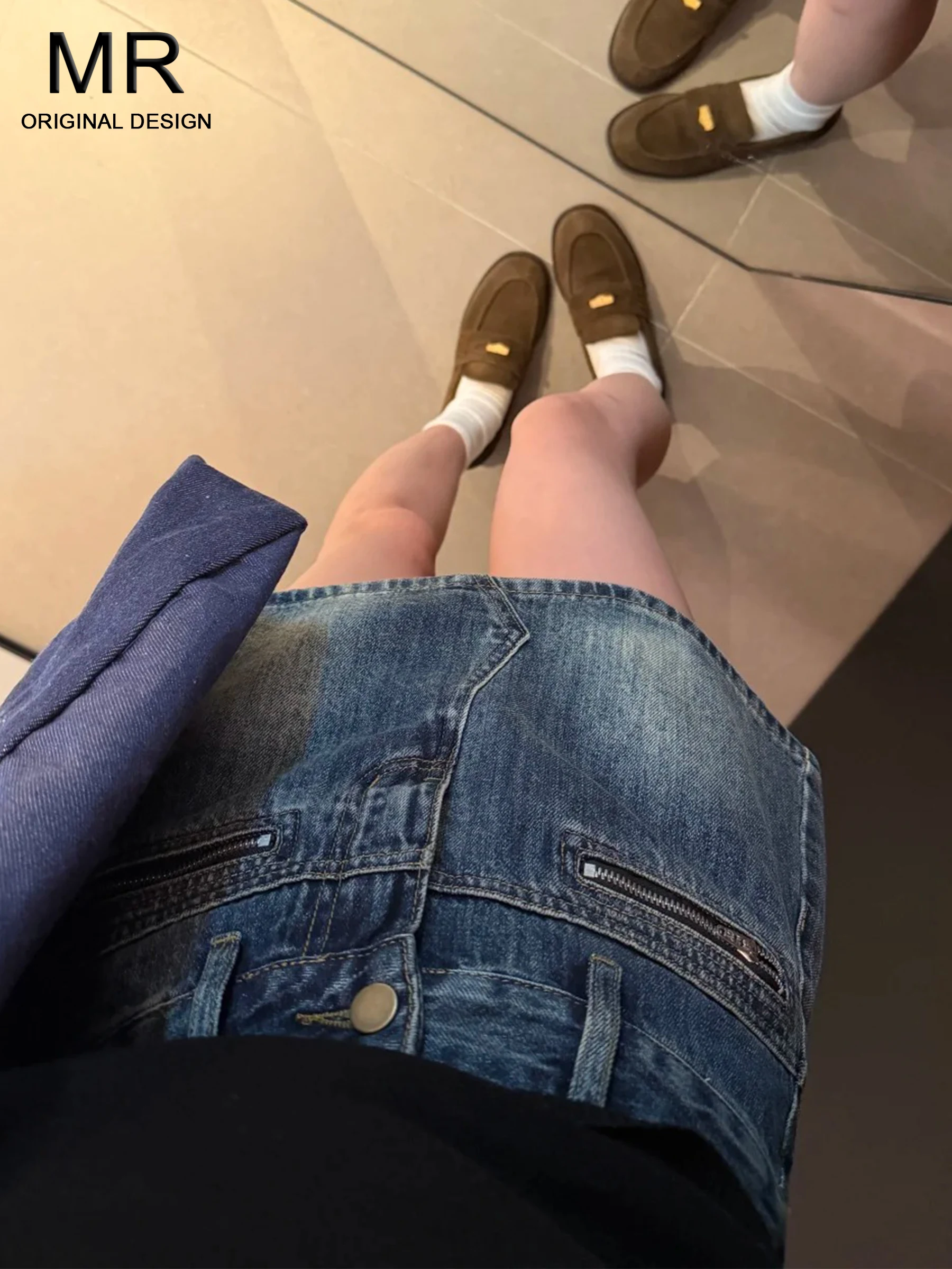 Blue Retro Spicy Girl High Waist A-Line Skirt Women's Slimming Bodycon Skirt Prevents Exposure Wrap around Skirt
Blue Retro Spicy Girl High Waist A-Line Skirt Women's Slimming Bodycon Skirt Prevents Exposure Wrap around Skirt
