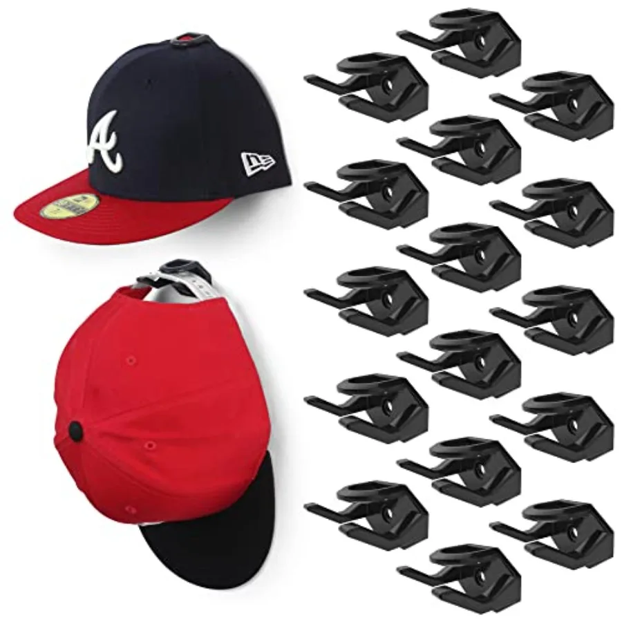 Adhesive Hat Hooks for Wall 16-Pack - Hat Rack for Baseball Caps, Minimalist Hat Display, Strong Hold Hat Hangers for Wall - US
Adhesive Hat Hooks for Wall 16-Pack - Hat Rack for Baseball Caps, Minimalist Hat Display, Strong Hold Hat Hangers for Wall - US