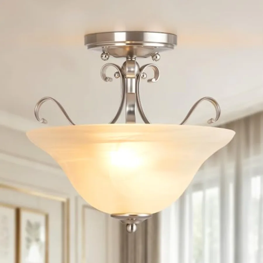 12" Semi Flush Mount Ceiling Light Ceiling Light Fixture Mid Century Ceiling Light Modern Glass Close to Ceiling Light for Bedr
12" Semi Flush Mount Ceiling Light Ceiling Light Fixture Mid Century Ceiling Light Modern Glass Close to Ceiling Light for Bedr