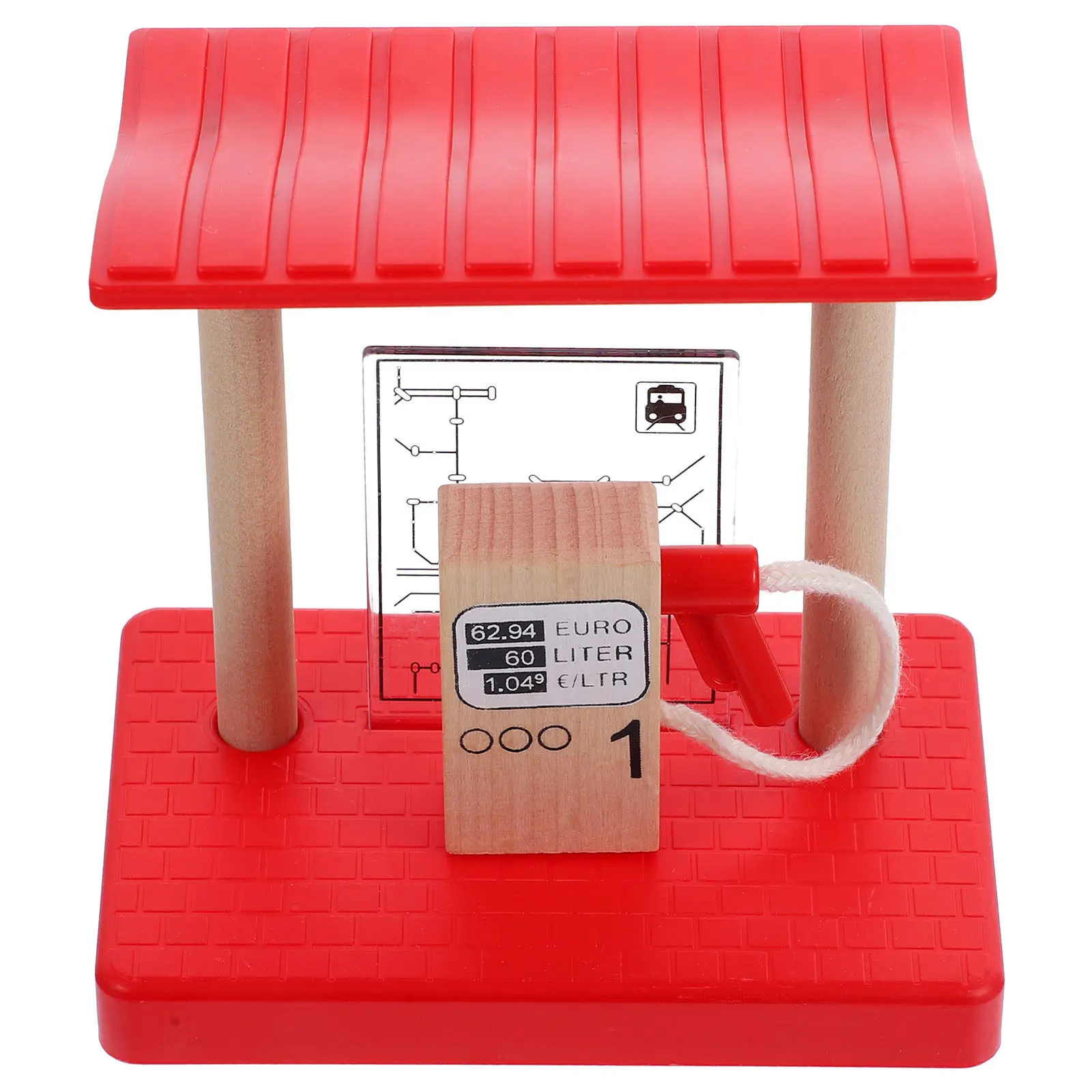 Wooden Railway Gas Station Train Accessory Fine Workmanship Simulation Gas Station for Children Playing Pretend Railway Scene
Wooden Railway Gas Station Train Accessory Fine Workmanship Simulation Gas Station for Children Playing Pretend Railway Scene