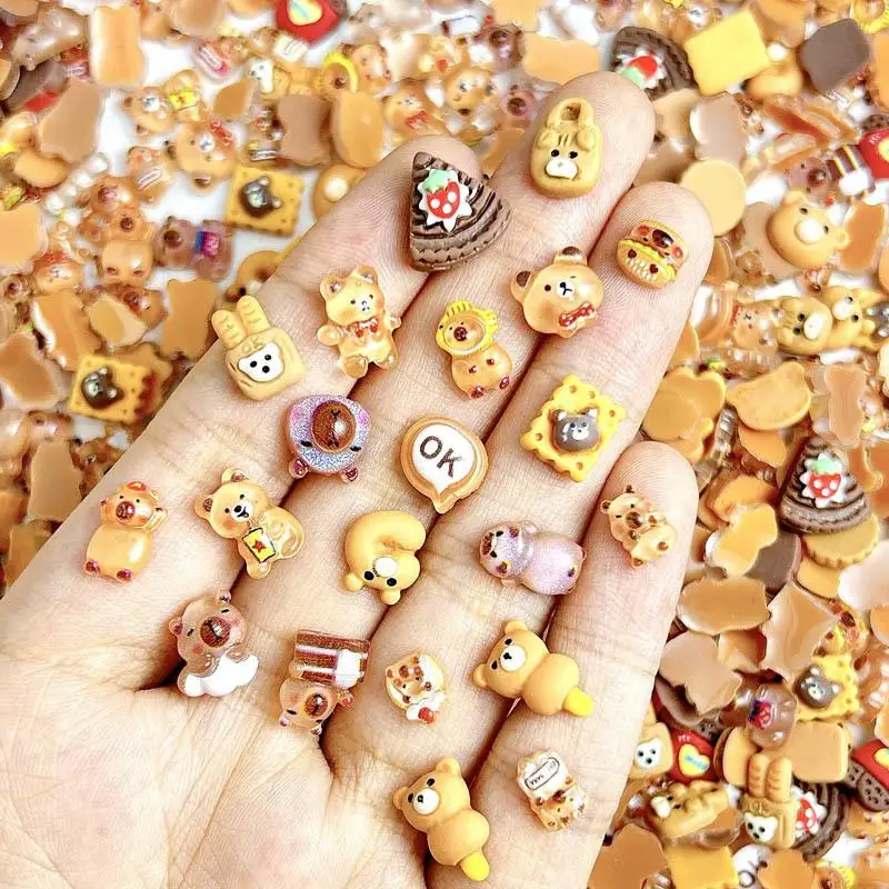 Kawaii Cartoon Bowknot Bread Bears Nail Art Charms 3D Cute Brown Guinea Pigs Animal Nail Decorations for DIY Nails Accessories
Kawaii Cartoon Bowknot Bread Bears Nail Art Charms 3D Cute Brown Guinea Pigs Animal Nail Decorations for DIY Nails Accessories