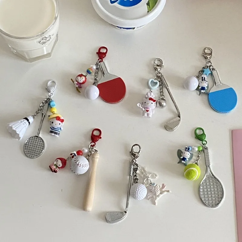 Sanrio Creative Cartoon Anime Hello Kitty Sports Racet Series Keychain Baseball Badminton Couple Backpack Pendant Kids Toy Gifts
Sanrio Creative Cartoon Anime Hello Kitty Sports Racet Series Keychain Baseball Badminton Couple Backpack Pendant Kids Toy Gifts