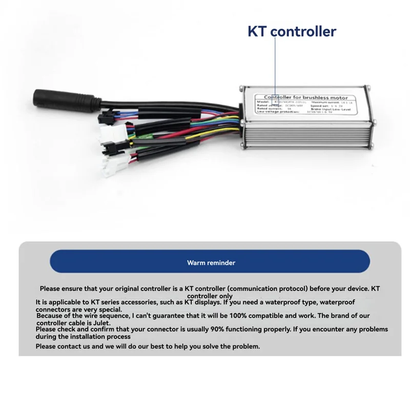 KT-14A Electric Bike Controller 36/48V 6 Tube Sine Wave SM Plug For Ebike Motor Conversion Kit For KT LCD Display-AT20
KT-14A Electric Bike Controller 36/48V 6 Tube Sine Wave SM Plug For Ebike Motor Conversion Kit For KT LCD Display-AT20