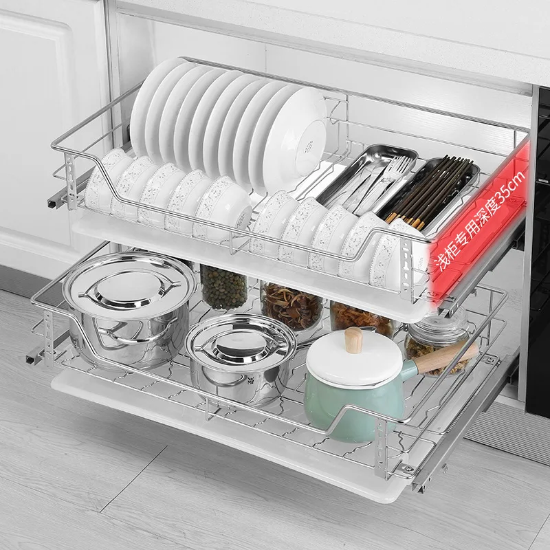 3537 Shallow Depth Shallow Cabinet Pull Basket 304 Stainless Steel Kitchen Cabinet Dish Basket Double Buffer Silent Track
3537 Shallow Depth Shallow Cabinet Pull Basket 304 Stainless Steel Kitchen Cabinet Dish Basket Double Buffer Silent Track