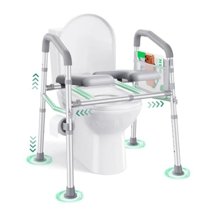 Raised Toilet Seat with Handles 500 lb Anti-Wobble Frame Easy to Install Adjustable Height Width Toilet Seat Riser for Senior P
Raised Toilet Seat with Handles 500 lb Anti-Wobble Frame Easy to Install Adjustable Height Width Toilet Seat Riser for Senior P