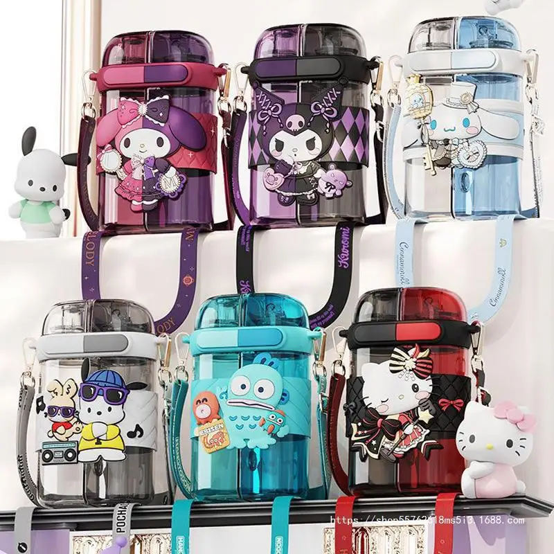 Милая бутылка для воды Sanrio: летняя, с Куроми, Синамороллом, Hello Kitty, двойным отделением для напитков, с трубочкой, высококачественная, для студентов, подарок
Милая бутылка для воды Sanrio: летняя, с Куроми, Синамороллом, Hello Kitty, двойным отделением для напитков, с трубочкой, высококачественная, для студентов, подарок