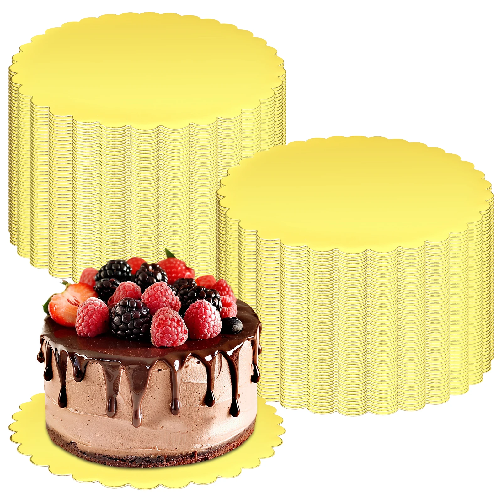 100Pcs Golden Round Cake Boards Cardboard 10 inch Cake Base Board Cake Circle Board Cardboard for Baking Dessert Base Plate Tray
100Pcs Golden Round Cake Boards Cardboard 10 inch Cake Base Board Cake Circle Board Cardboard for Baking Dessert Base Plate Tray