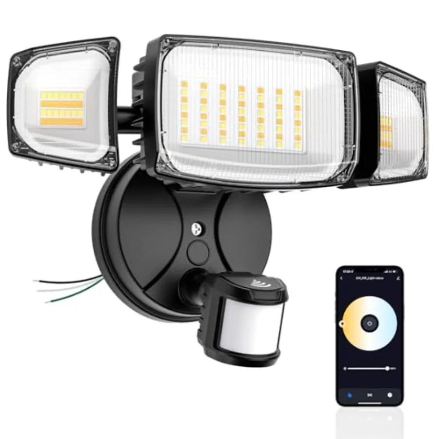 65W WiFi Smart Flood Lights Outdoor Motion Sensor App and Voice Control Security Light with Timer 2700K-6500K IP65 Waterproof M
65W WiFi Smart Flood Lights Outdoor Motion Sensor App and Voice Control Security Light with Timer 2700K-6500K IP65 Waterproof M