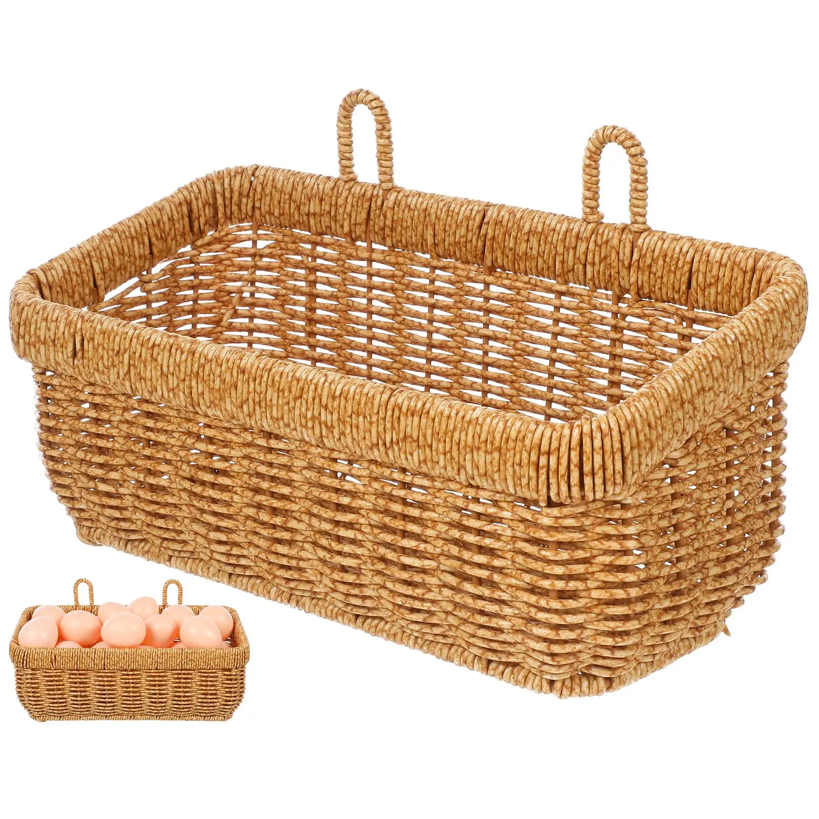Kitchen Storage Hanging Basket Wall Mounted No Drill PP Iron Large Coffee Ginger Garlic Egg Organizer Woven rustic
Kitchen Storage Hanging Basket Wall Mounted No Drill PP Iron Large Coffee Ginger Garlic Egg Organizer Woven rustic