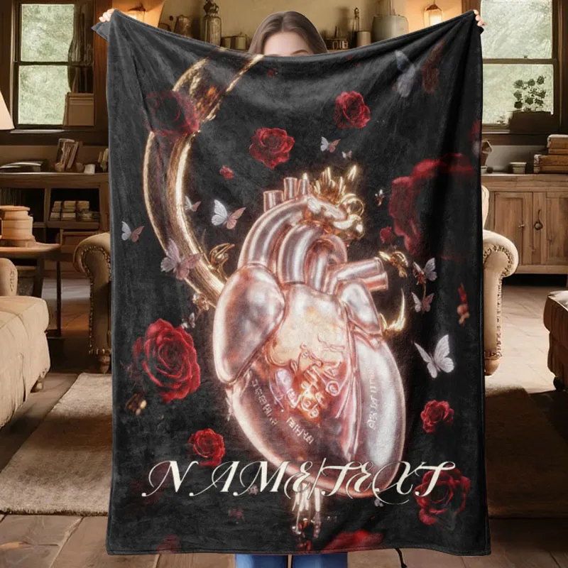 Customized Gothic-style blanket-butterfly rose heart-shaped pattern,suitable for all seasons,including rooms,living rooms,office
Customized Gothic-style blanket-butterfly rose heart-shaped pattern,suitable for all seasons,including rooms,living rooms,office