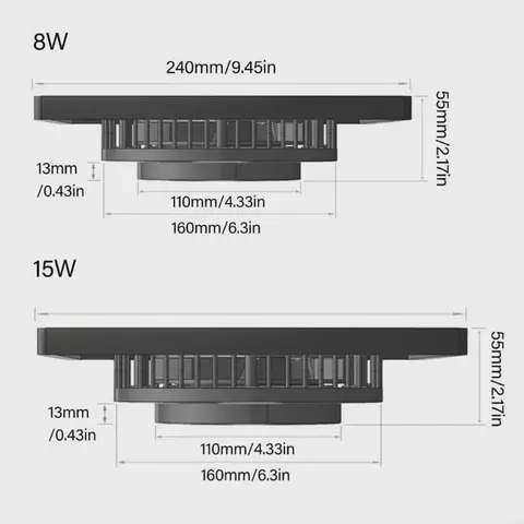 12V Solar Powered Roof Ducted Fan 110mm 160mm Brushless Motor Aluminum Alloy Quiet Ventilation For Greenhouse RV Sunroom For Exh
