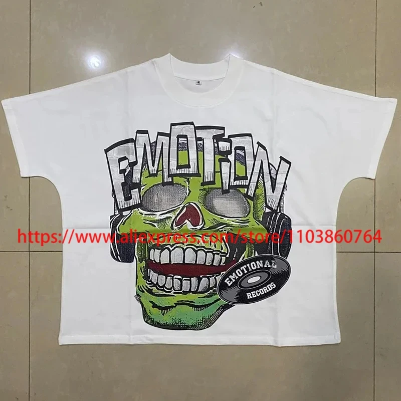 25ss Street Trend New Round Neck Mixed Emotion Short Sleeve Cartoon Skull Head Funny Print Top American Men Women Loose T-shirt
25ss Street Trend New Round Neck Mixed Emotion Short Sleeve Cartoon Skull Head Funny Print Top American Men Women Loose T-shirt