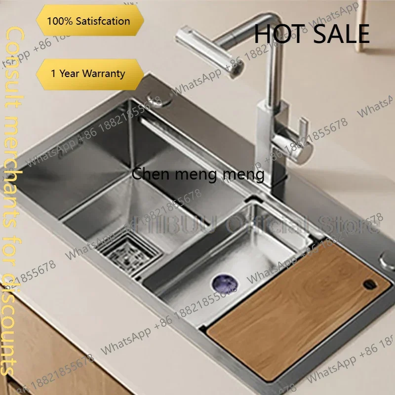 K178 304 Stainless Steel Kitchen Sink Large Single Bowl Wash Basin Sink Undercounter Topmount Wear-Resistant Faucet Drain Access
K178 304 Stainless Steel Kitchen Sink Large Single Bowl Wash Basin Sink Undercounter Topmount Wear-Resistant Faucet Drain Access