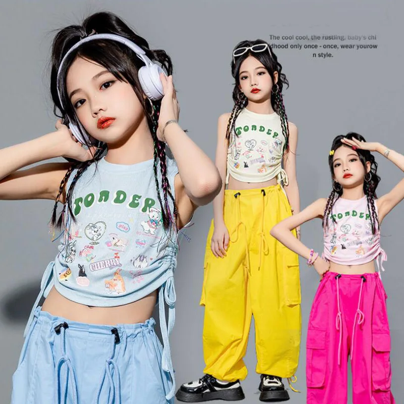 Kids Kpop Hip Hop Clothing Crop Tank Tops T Shirt Casual Drawstring Cargo Pants for Girl Boy Streetwear Dance Costume Clothes
Kids Kpop Hip Hop Clothing Crop Tank Tops T Shirt Casual Drawstring Cargo Pants for Girl Boy Streetwear Dance Costume Clothes