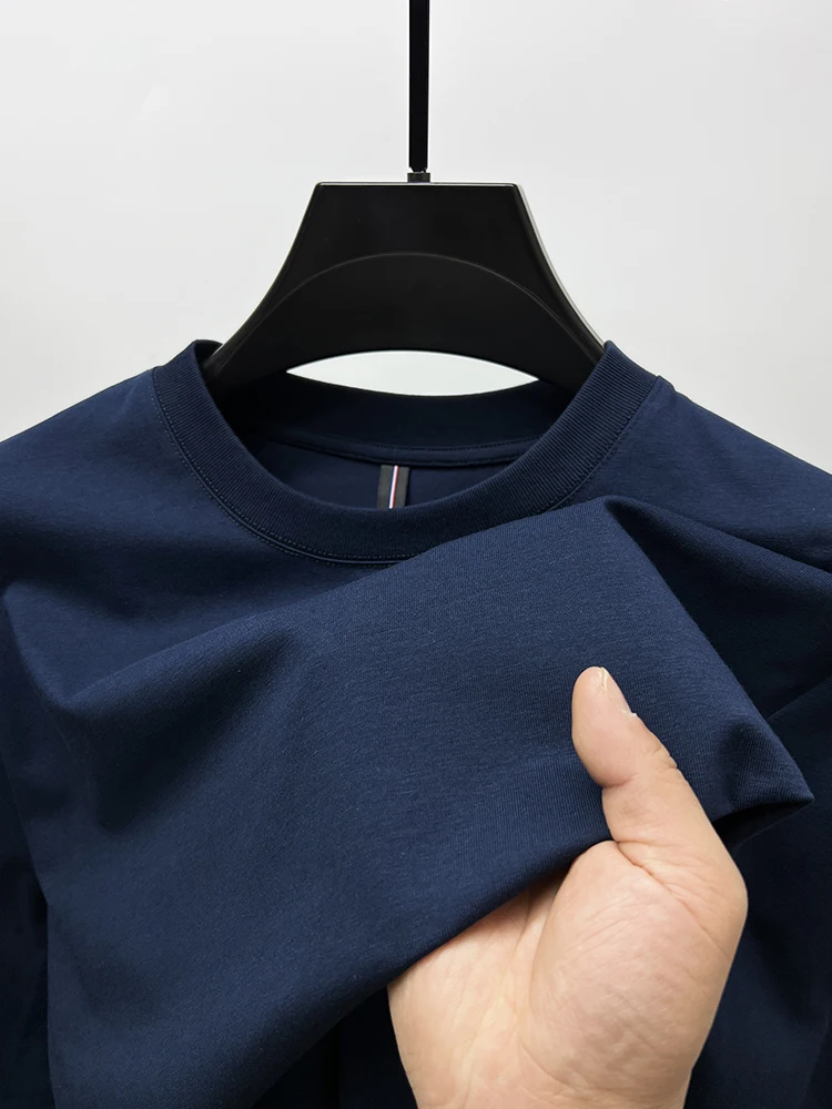 Spring and Autumn Comfortable Men's Business Casual Slim Trendy Round Neck Solid Color Patch Embroidered Long Sleeve T-Shirt Top
Spring and Autumn Comfortable Men's Business Casual Slim Trendy Round Neck Solid Color Patch Embroidered Long Sleeve T-Shirt Top