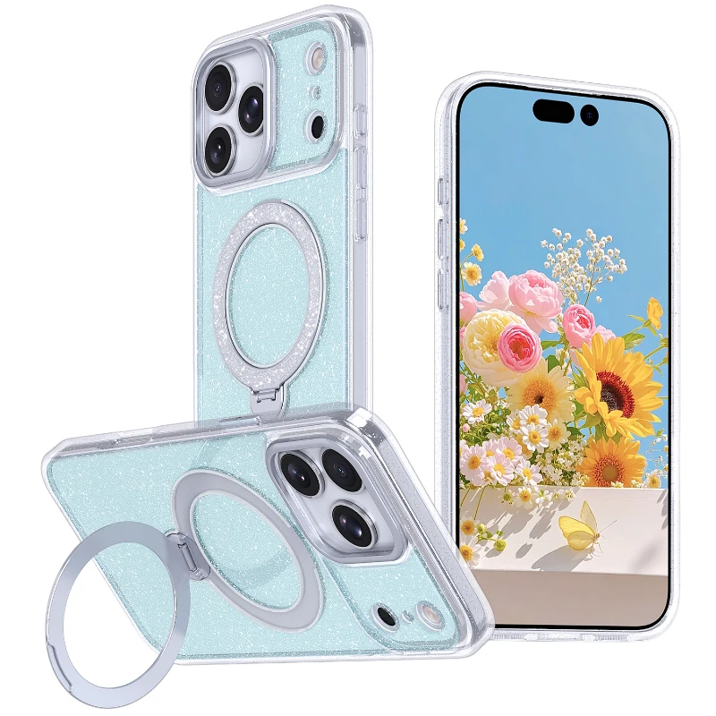 For Magsafe Magnetic 360°Rotating Metal Car Bracket Ring Glitter Phone Case For iPhone 17 Pro Max 15 XR 11 12 13 14 16 Pro Max E
For Magsafe Magnetic 360°Rotating Metal Car Bracket Ring Glitter Phone Case For iPhone 17 Pro Max 15 XR 11 12 13 14 16 Pro Max E