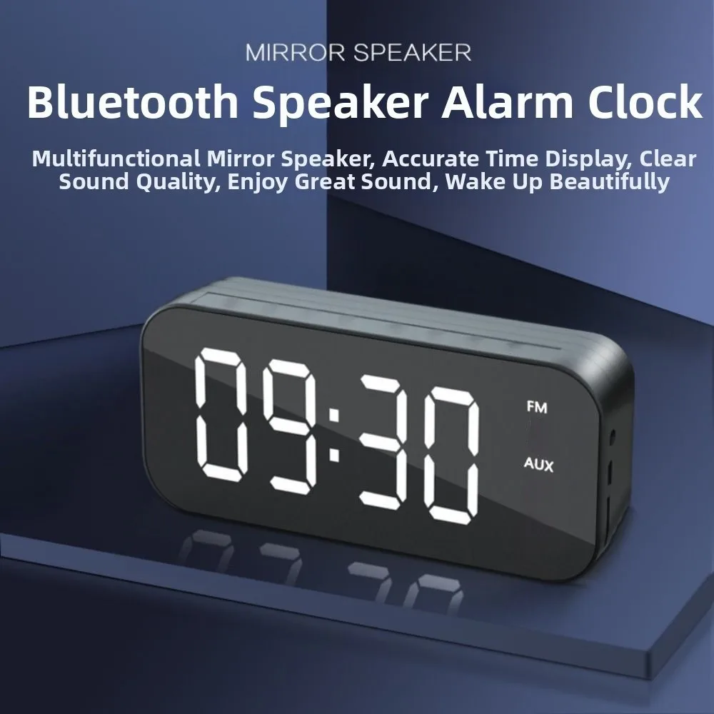 Large LED Screen LED Mirror Screen Alarm Clock Portable Digital Display Digital Clock Dual Alarm Smart FM Radio Clock Table
Large LED Screen LED Mirror Screen Alarm Clock Portable Digital Display Digital Clock Dual Alarm Smart FM Radio Clock Table