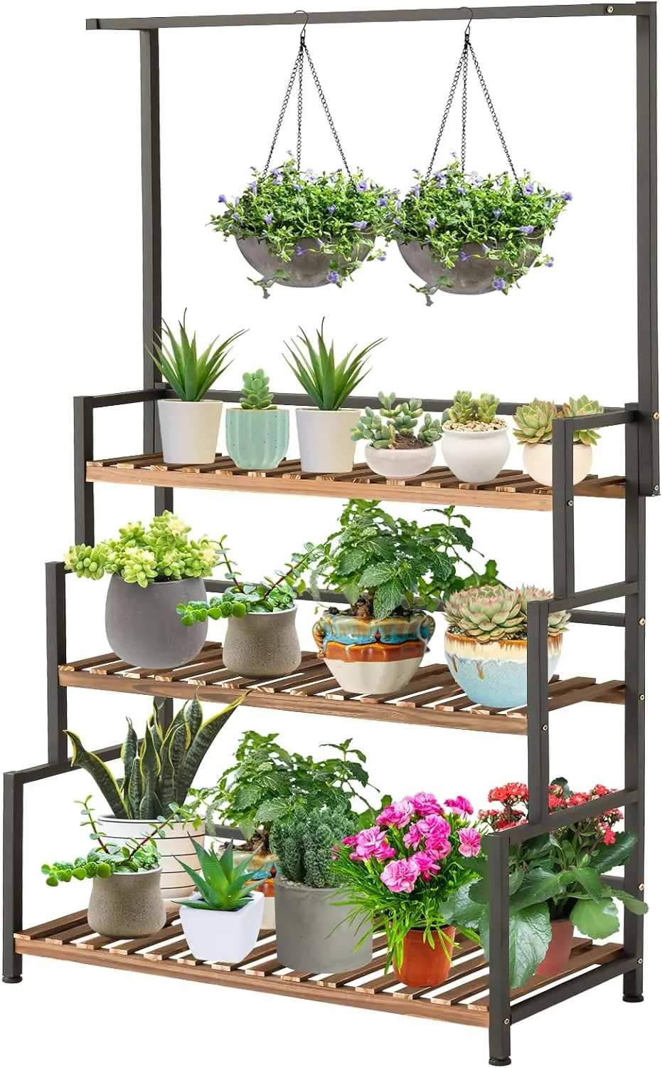 Plant Stand Indoor 2/3-Tier Plant Shelves with Bar, Plant Rack Flower Pot Organizer Outdoor Shelf for Multiple Plants
Plant Stand Indoor 2/3-Tier Plant Shelves with Bar, Plant Rack Flower Pot Organizer Outdoor Shelf for Multiple Plants