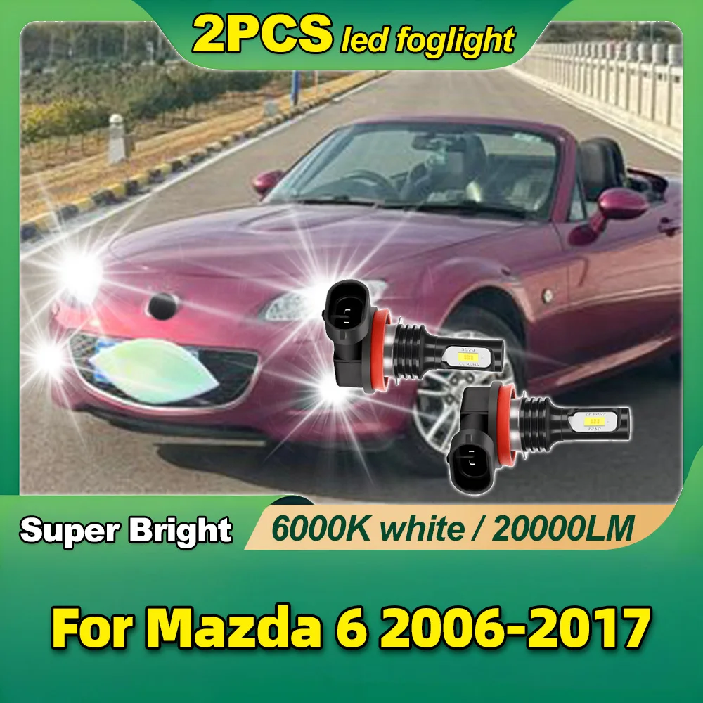 2x LED H11 Car Fog Light Bulbs CSP Chips Car Accessories 6000K White Fog Lamp For Mazda 6 2006-2017 2007 2008 2009 2010 2011
2x LED H11 Car Fog Light Bulbs CSP Chips Car Accessories 6000K White Fog Lamp For Mazda 6 2006-2017 2007 2008 2009 2010 2011