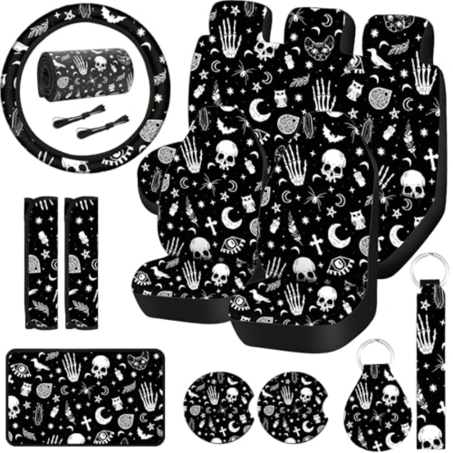15 Pieces and Stars Car Seat Cover Full Set for Women Men Upgrade Thick Car Front Seat Covers Universal Steering Wheel Cover Se
15 Pieces and Stars Car Seat Cover Full Set for Women Men Upgrade Thick Car Front Seat Covers Universal Steering Wheel Cover Se