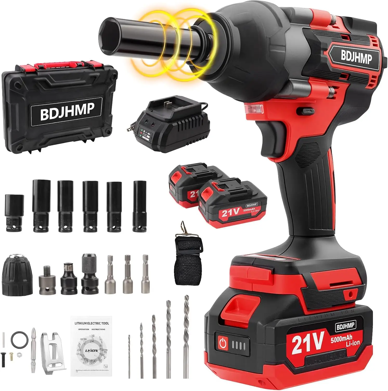 1/2 Inch Cordless Impact Wrench, 1500 N.m Brushless, 3000 RPM High Torque for Car Home with Battery
1/2 Inch Cordless Impact Wrench, 1500 N.m Brushless, 3000 RPM High Torque for Car Home with Battery